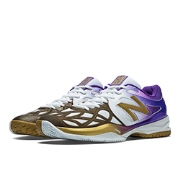 Men's Court New Balance 996 White with Purple & Gold U59b1428